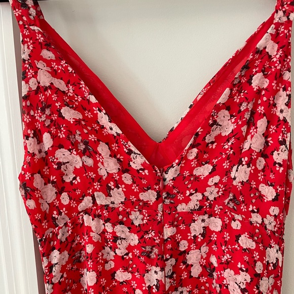 NWT Zara Midi Tie-Sleeve Floral Dress - Picture 4 of 5